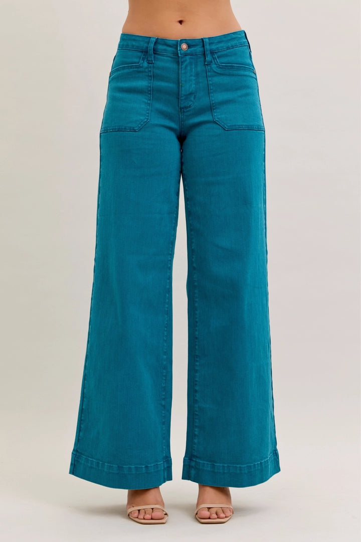Teal Judy Blue Wide Leg