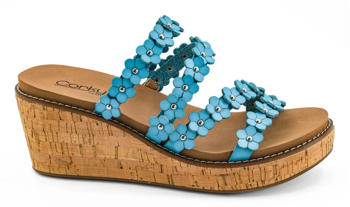 Teal Flower Corkys