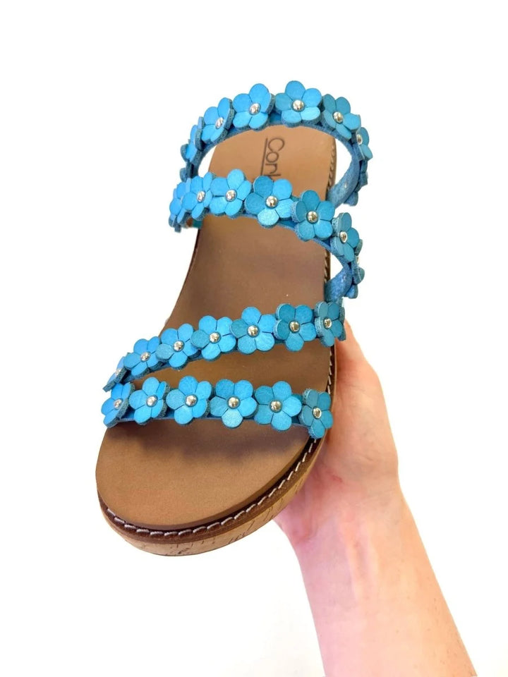 Teal Flower Corkys