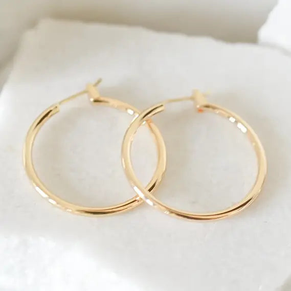 By Bella Rey - Gold Hoop Earrings