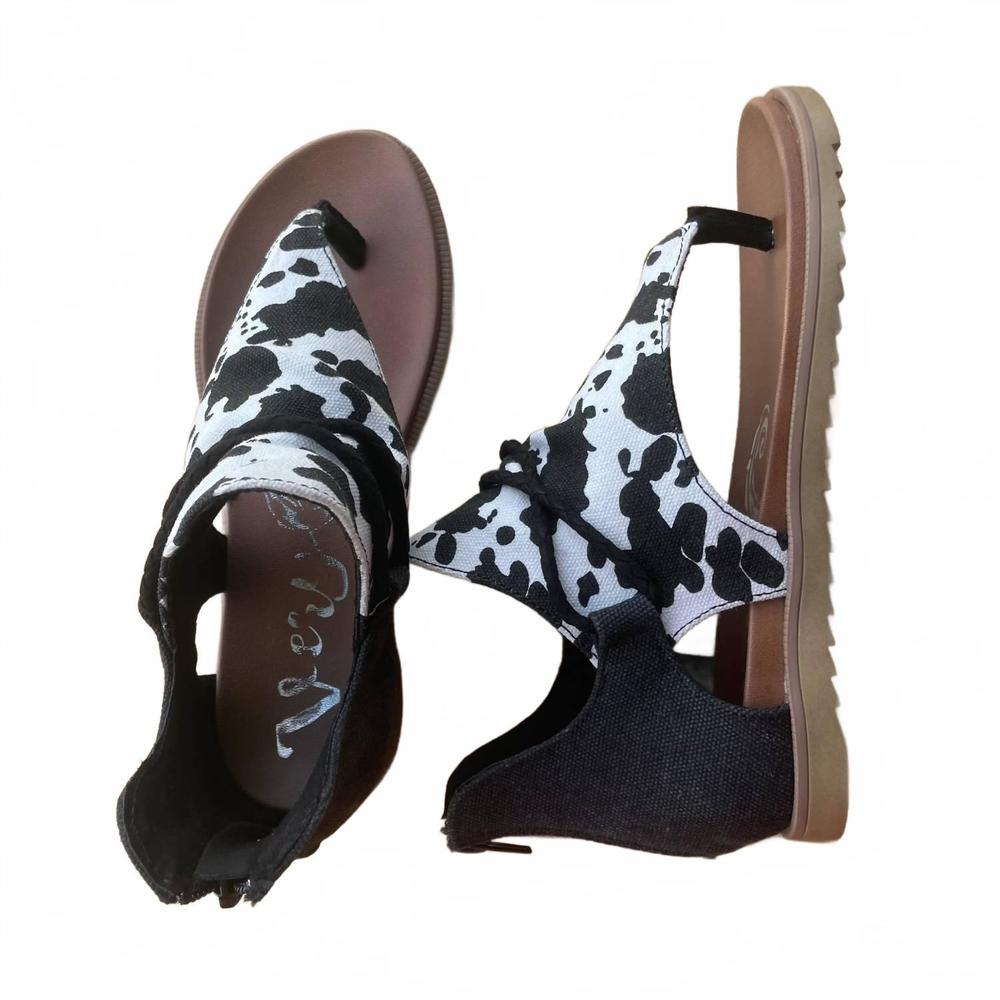 Very G-Cow Print Sandals