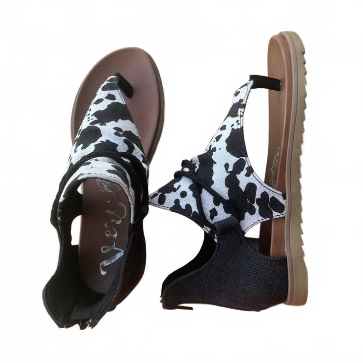 Very G-Cow Print Sandals