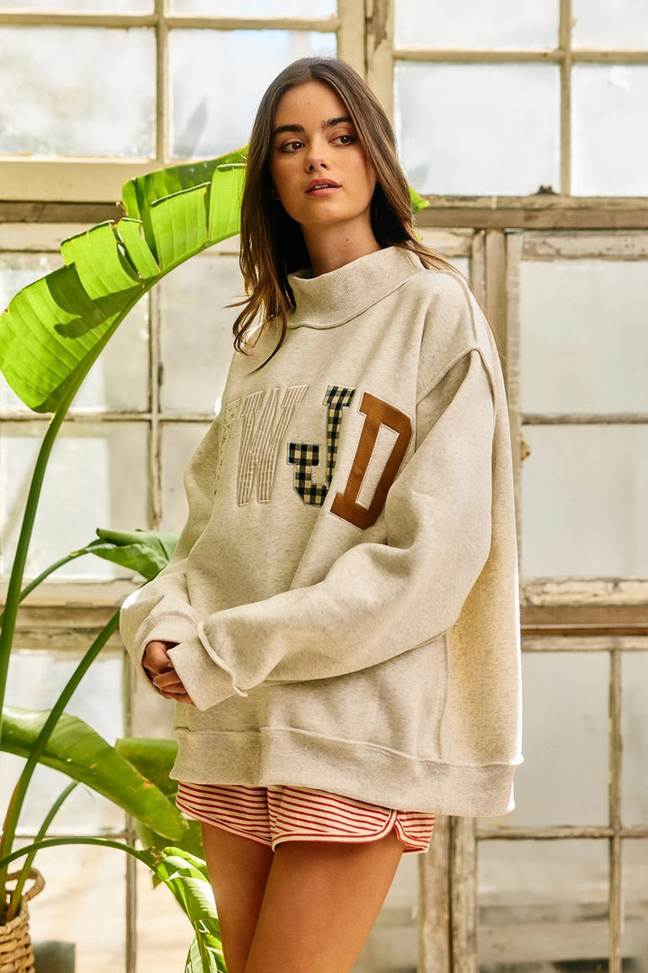 “WWJD” Fall Patchwork Sweater