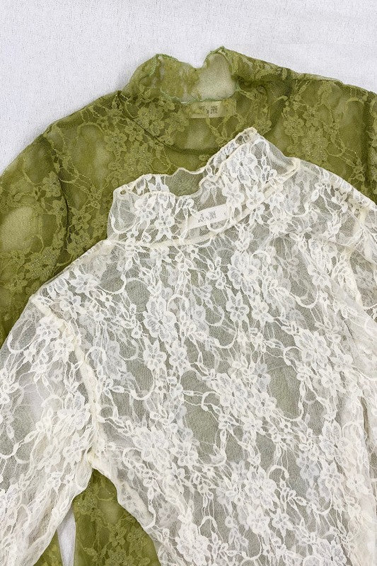 Jade By Jane - White Mesh Top