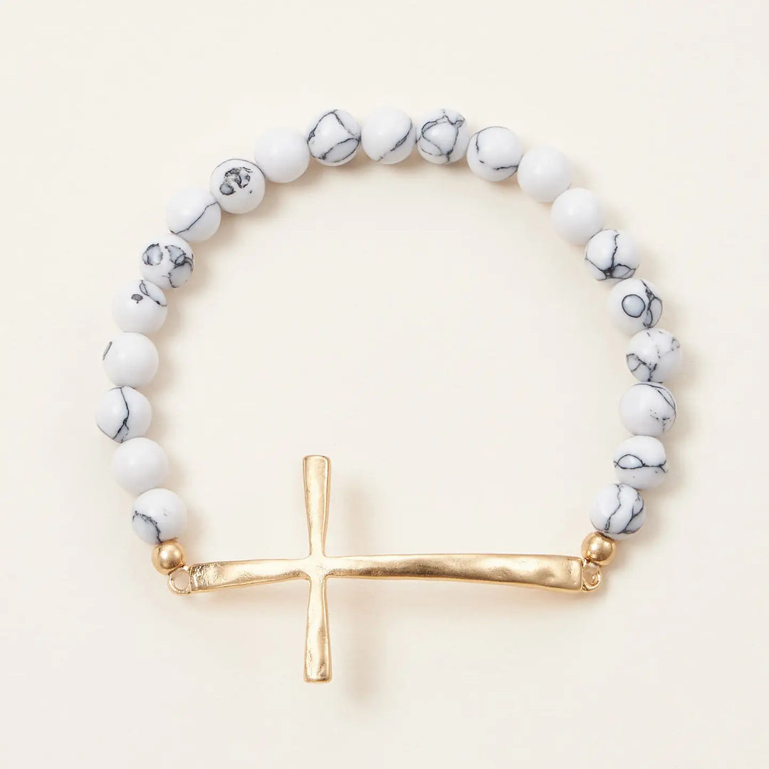 Lilla Haven Cross Beaded Bracelet