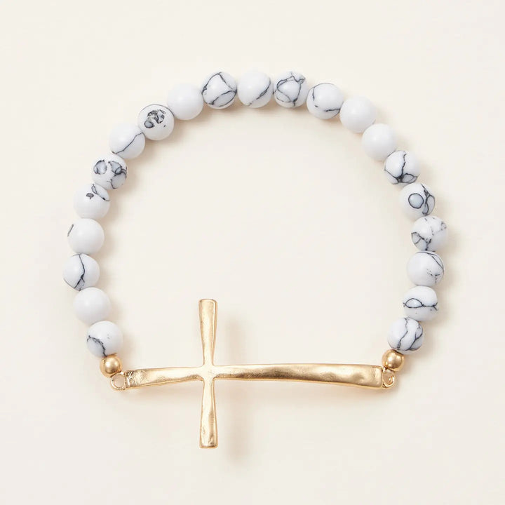 Lilla Haven Cross Beaded Bracelet