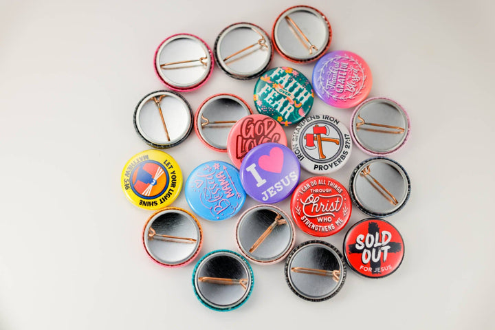 Christian Button Assortment - 1" Round Pinback Buttons