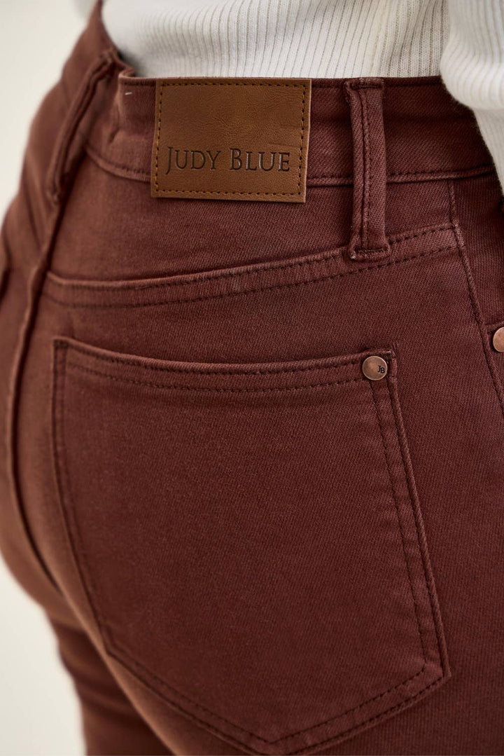 HW JAQUELINE Flare w/ Lace Up C Cocoa Brown