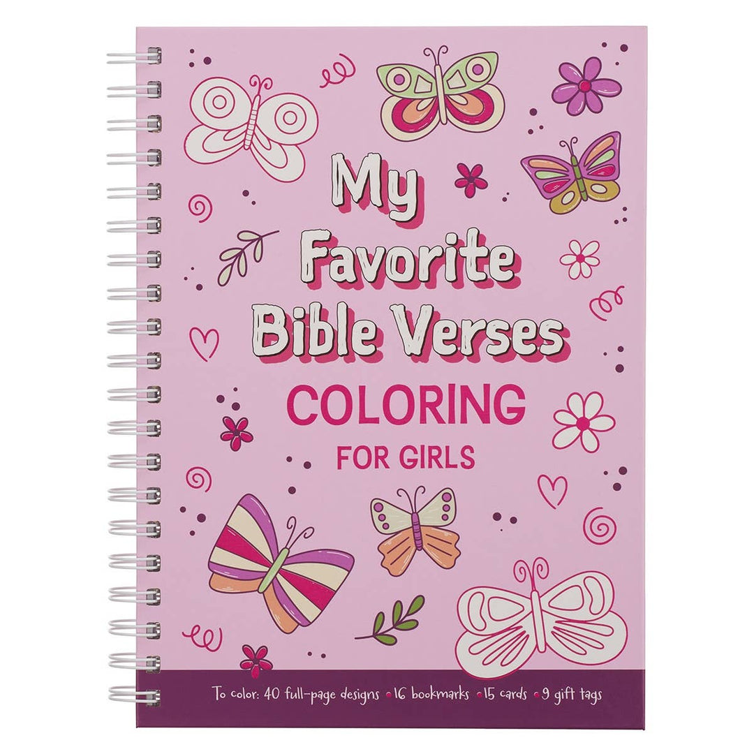 Coloring Book Favorite Bible Verses for Girls Wirebound
