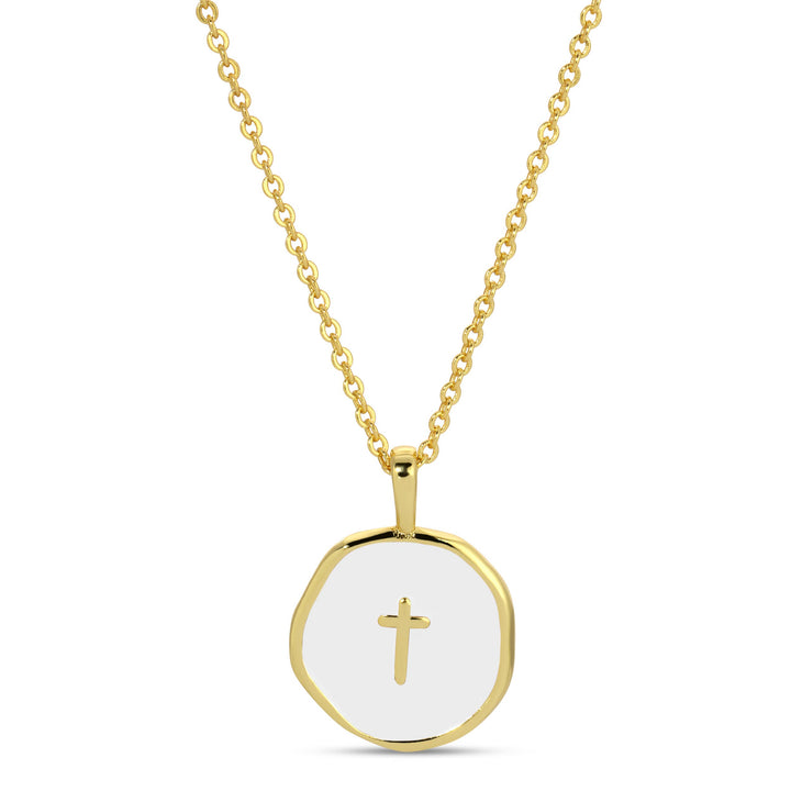 Minimal Cross Medallion Necklace
