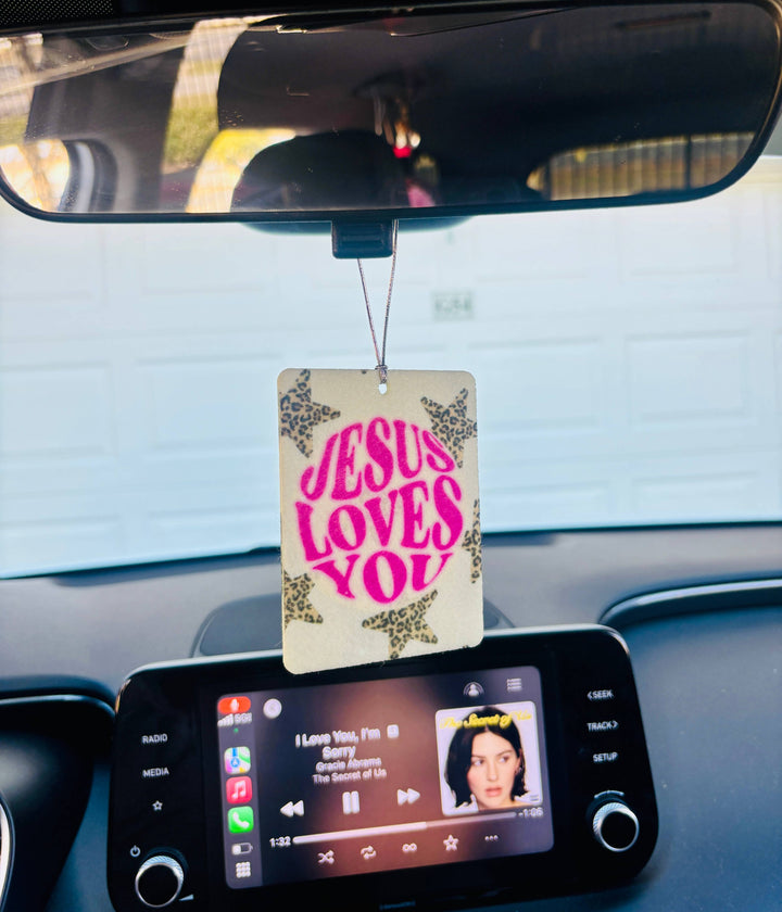 Jesus Loves You Felt Car Freshie