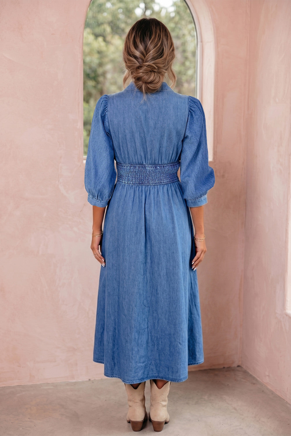 Blue Jean Zip Up Dress
