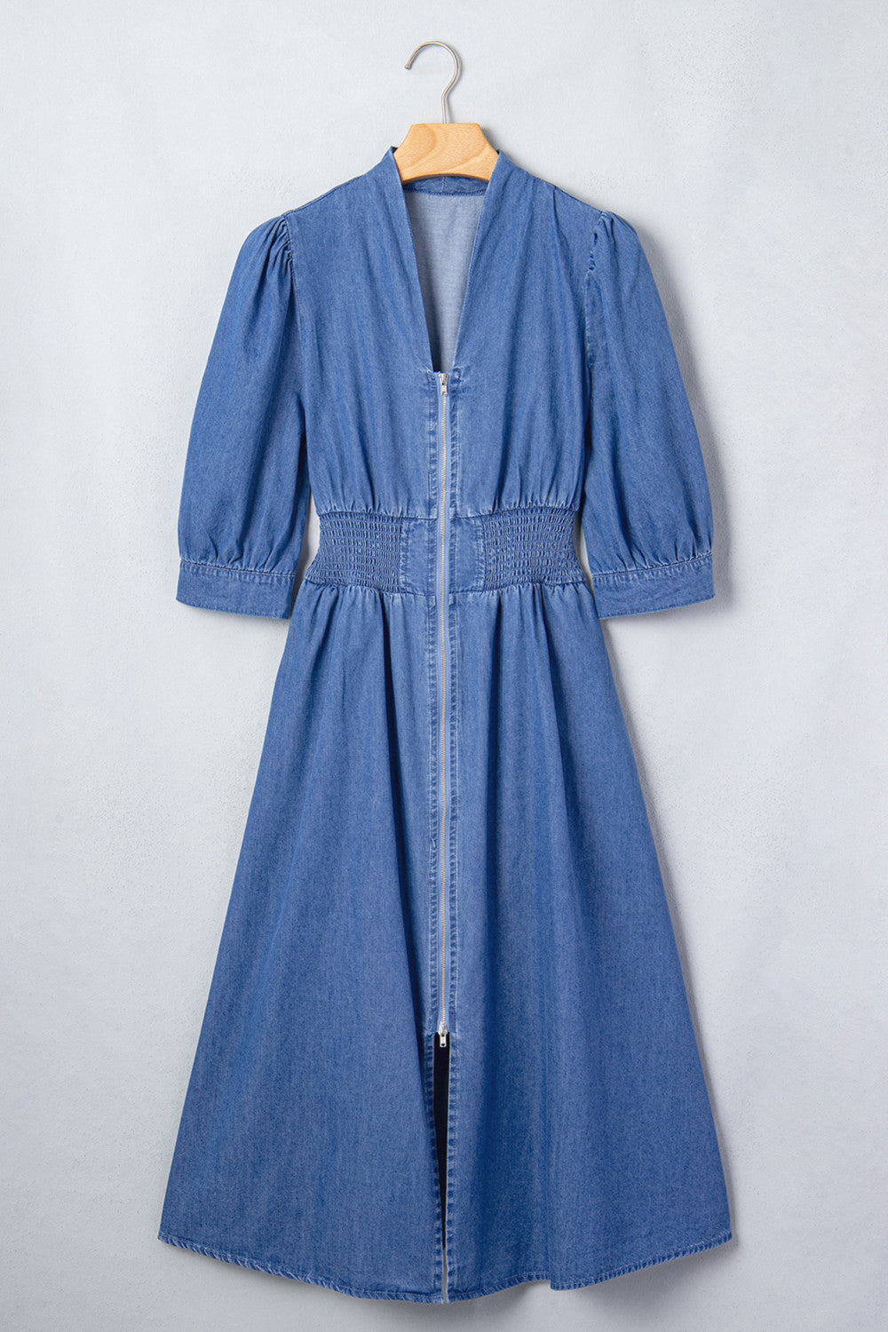 Blue Jean Zip Up Dress