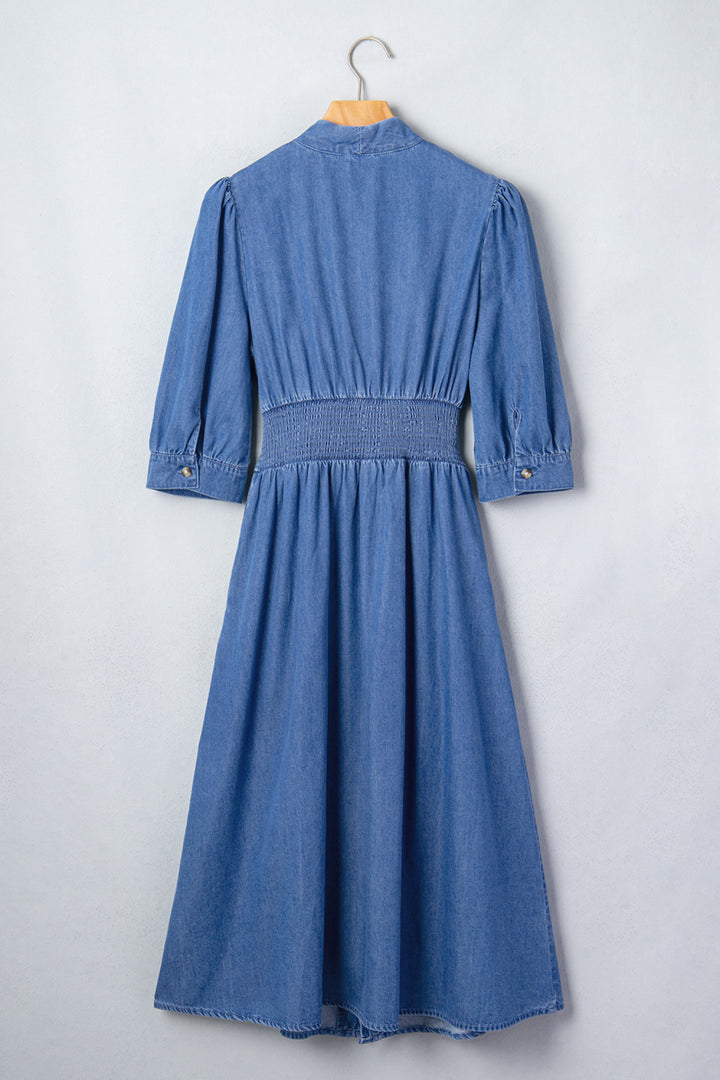 Blue Jean Zip Up Dress