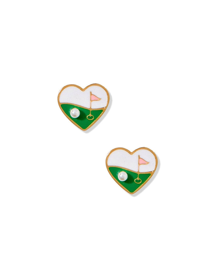 Screwback Stud Earrings - Golf Par-Tee