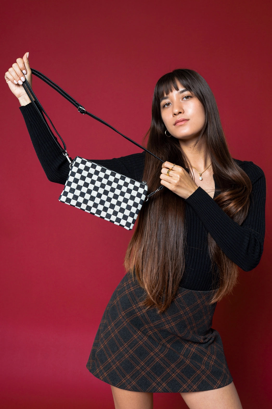 Checkered Crossbody