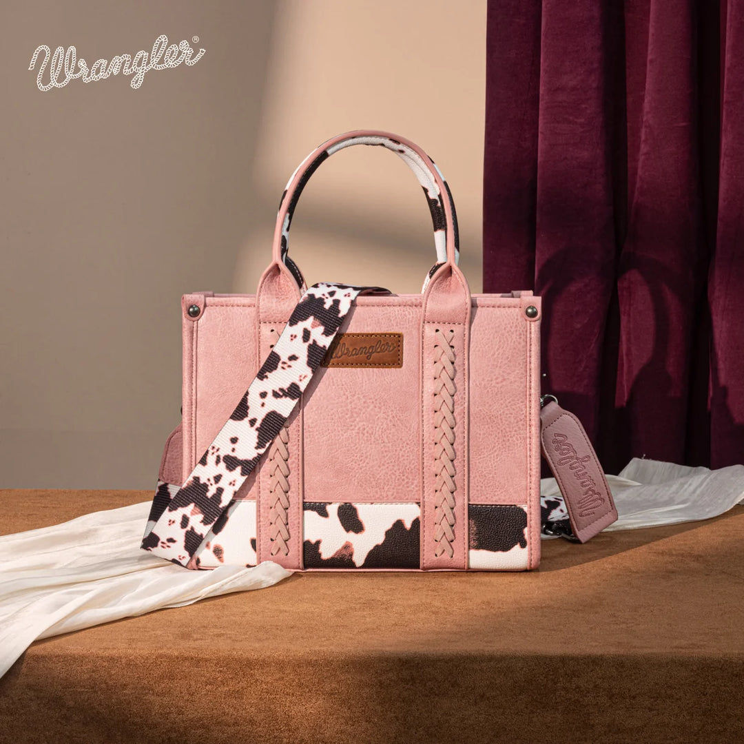 Wrangler Cow Print Concealed Carry Tote/Crossbod