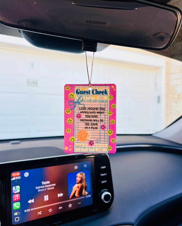 Coquette Felt Car Freshie