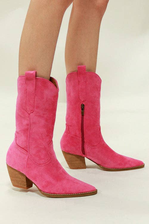 Cowgirl mid-calf Pink Boots