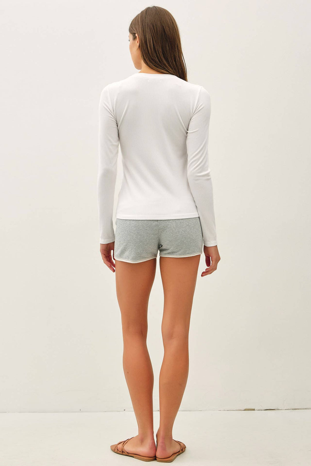 RIBBED CREWNECK LONGSLEEVE BASIC TOP