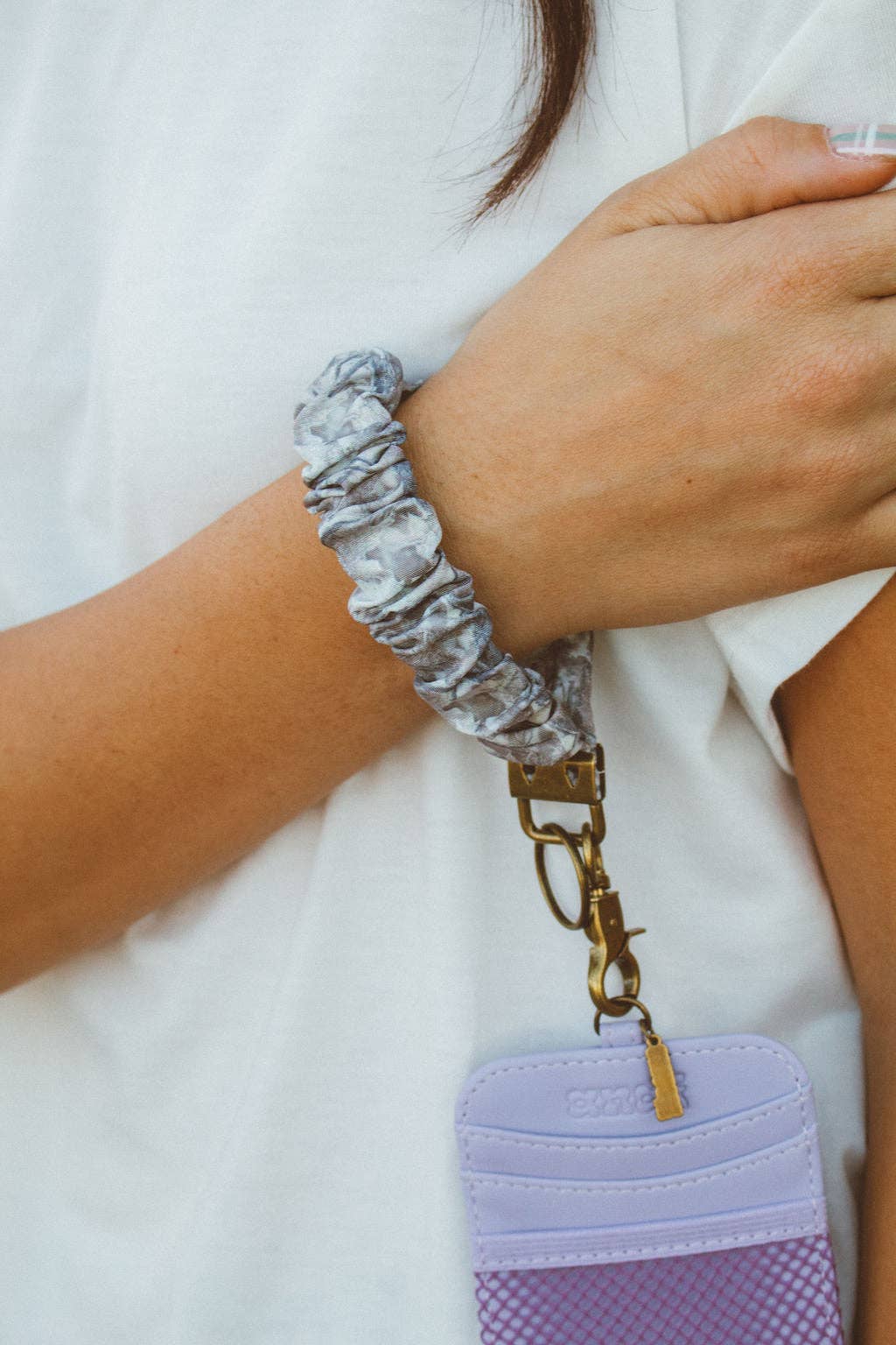 Grey Camo Keychain