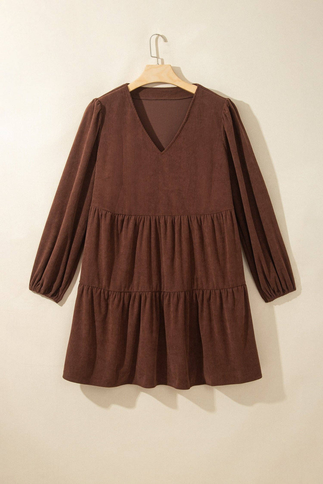 OMG! Plus Size Solid Long Sleeve Mini Dress