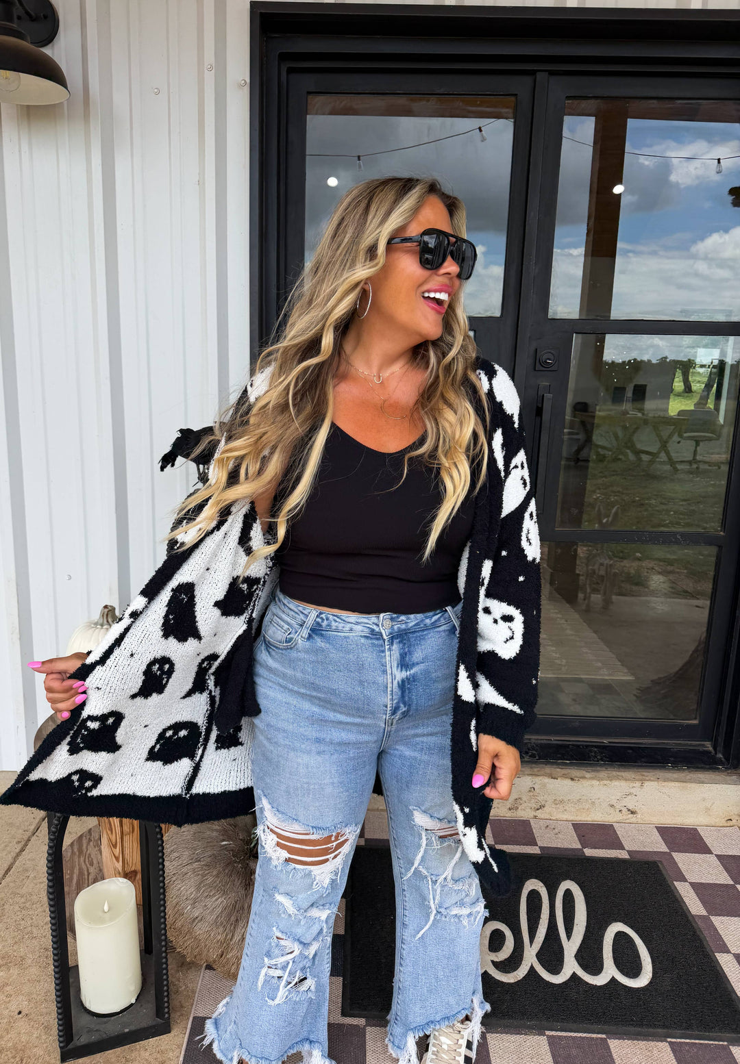 BOO CREW REVERSIBLE CLOUD CARDIGAN