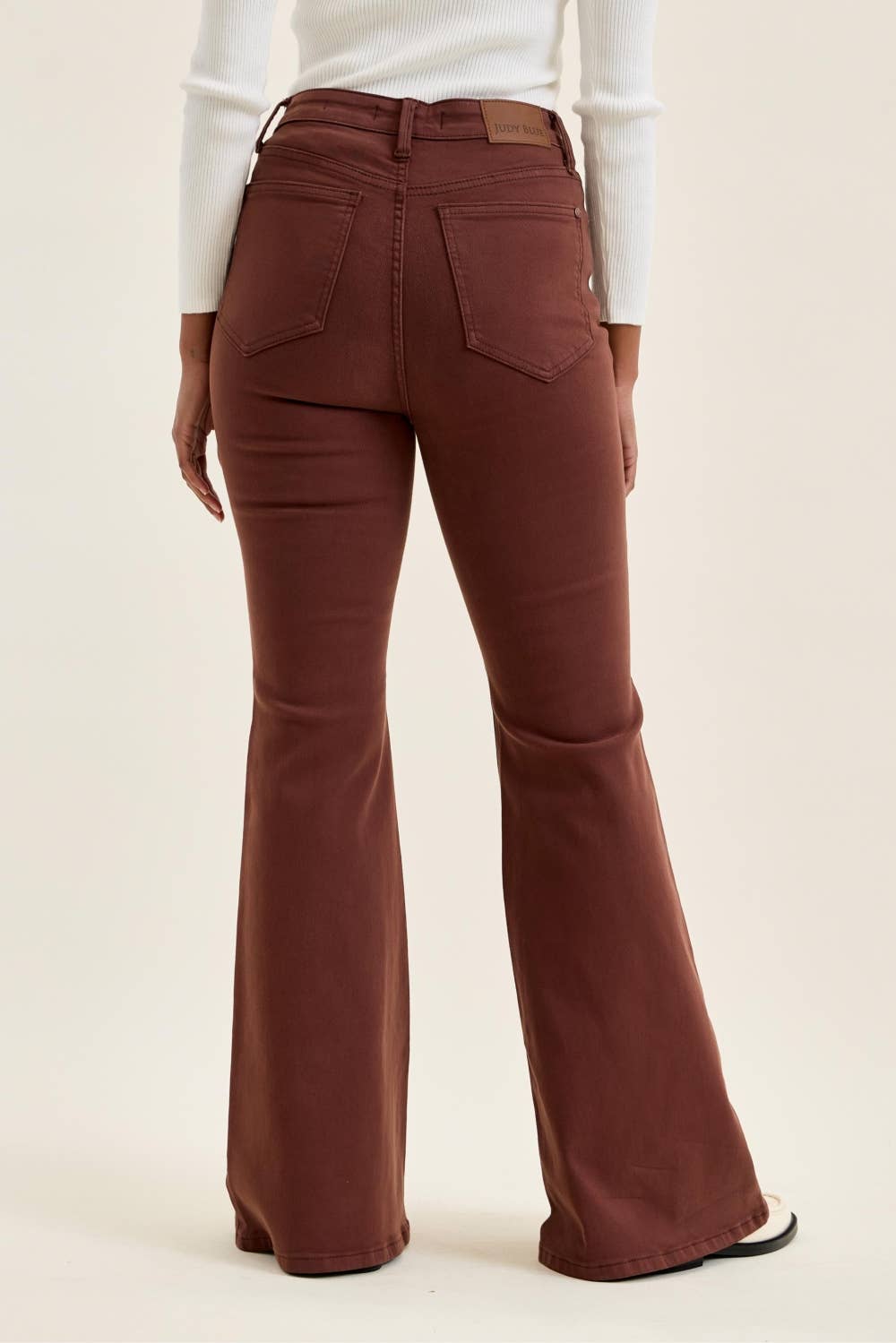 HW JAQUELINE Flare w/ Lace Up C Cocoa Brown