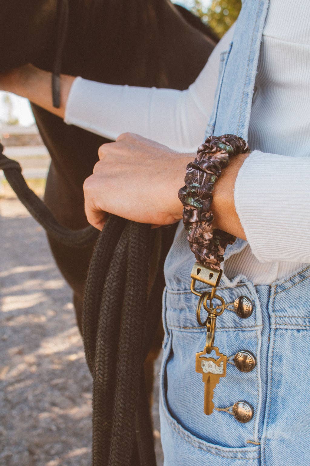 Brown Camo Keychain