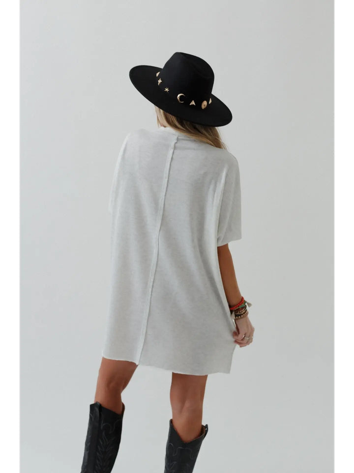 Laid Back Luxe Dress- Light Heather Gray