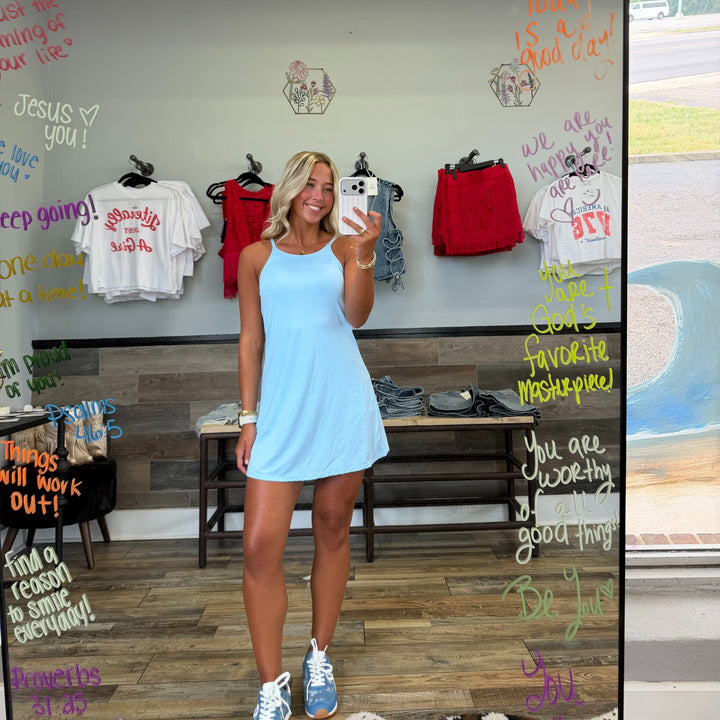 Two Piece Athletic Dress &amp; Shorts
