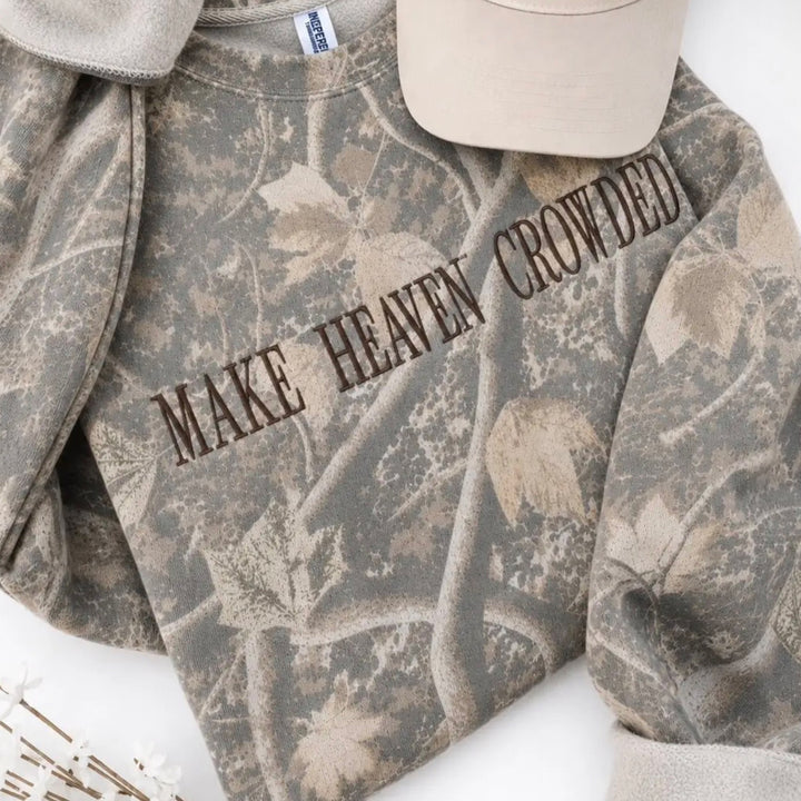 Camo Make Heaven Crowded Crewneck