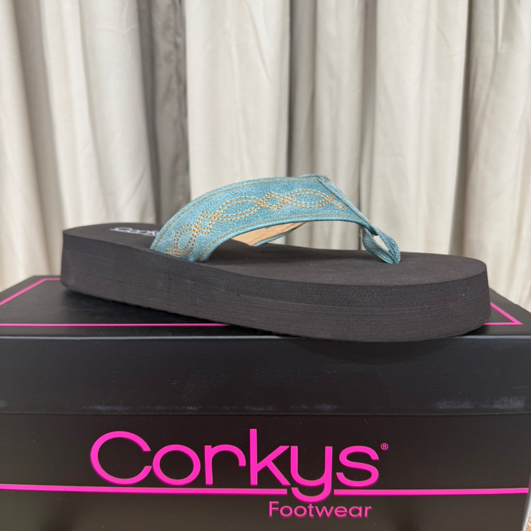Corkys Turquoise sandles
