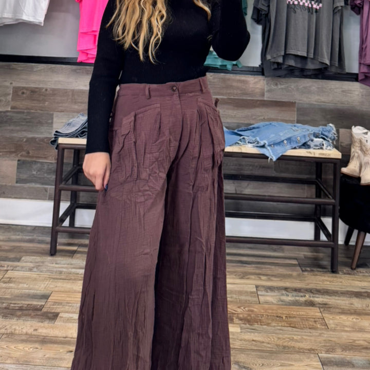 Bluivy Mocha Pants With Pockets