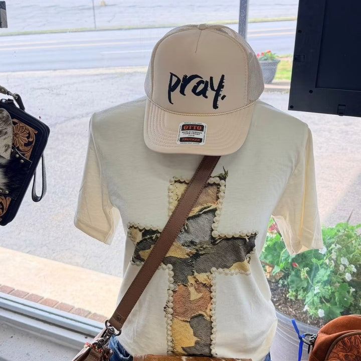 Cream "Pray." Hat