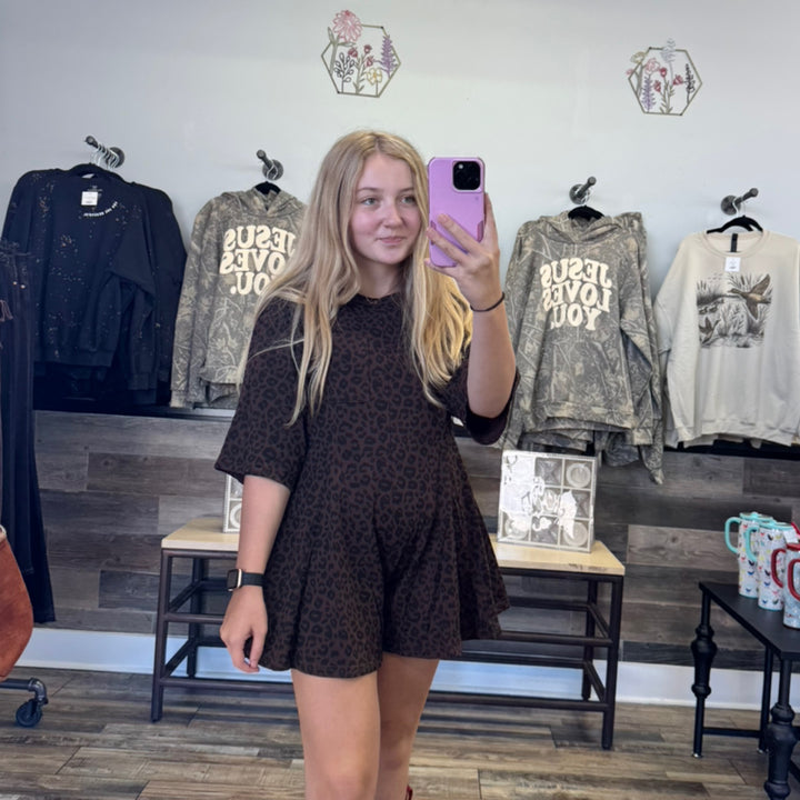 Cheetah Print Romper