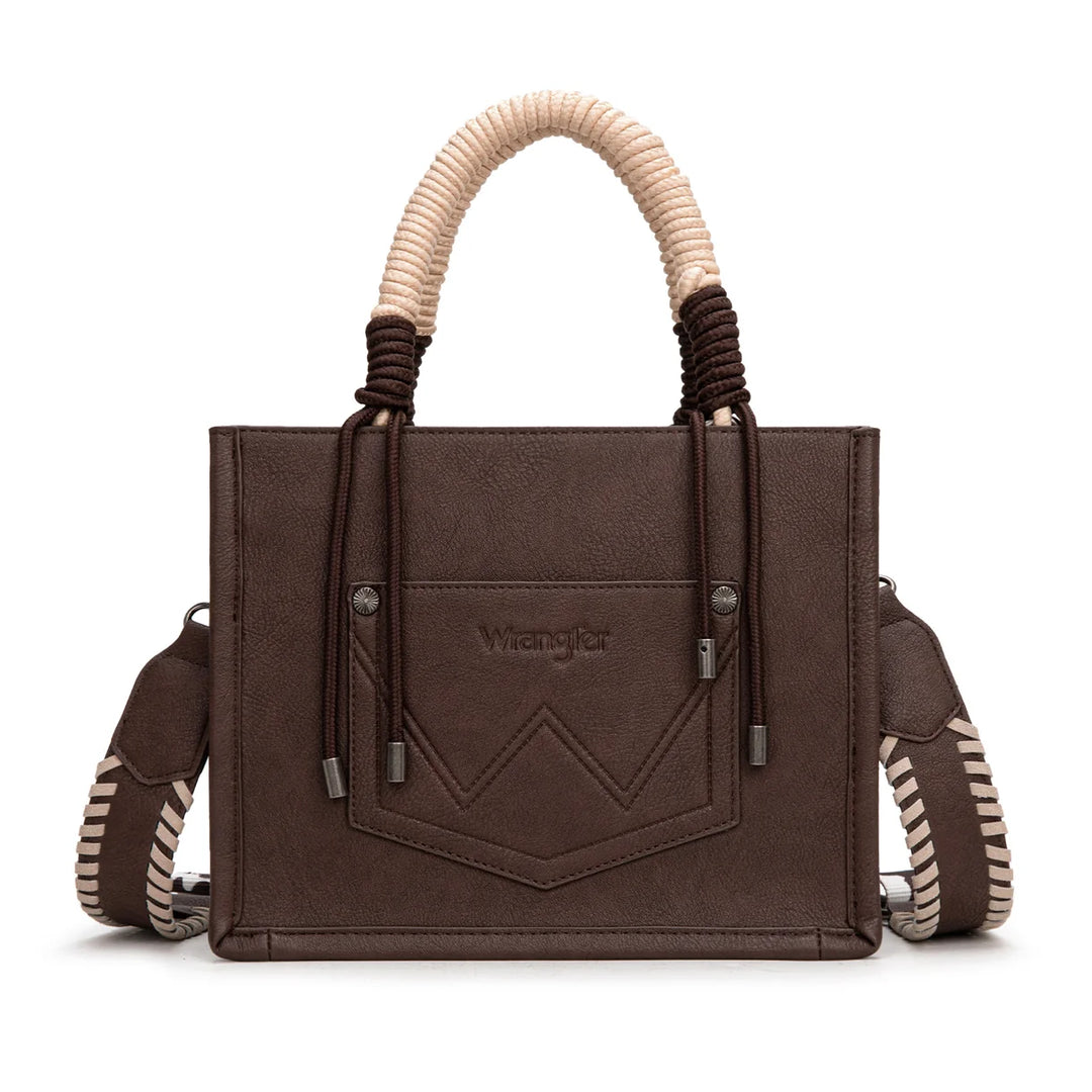 Wrangler Cow Print Tote/Crossbody - Coffee