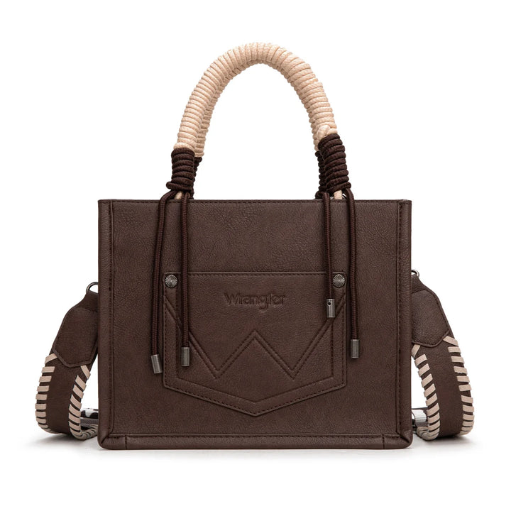 Wrangler Cow Print Tote/Crossbody - Coffee